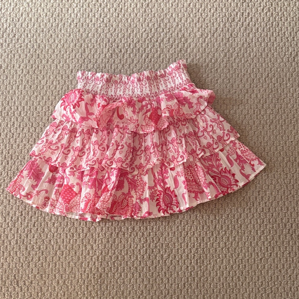 Roller Rabbit Pink Patterned Mini Skirt